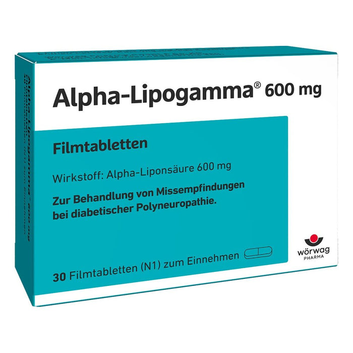 Alpha-Lipogamma 600mg (Wirkstoff: Alpha-Liponsäure)
